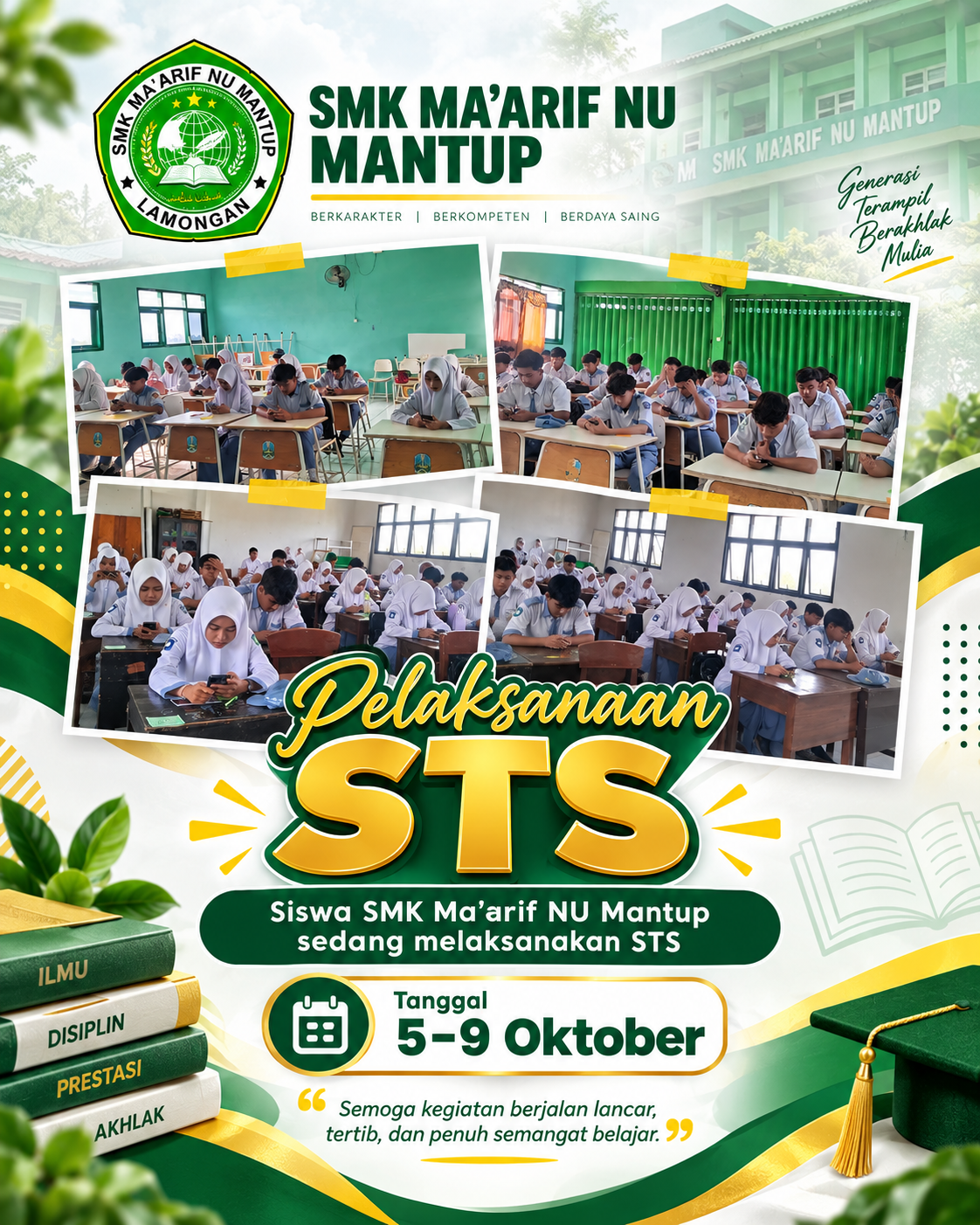 SMK Ma’arif NU Mantup Laksanakan STS Semester Ganjil Tahun Pelajaran 2026/2027